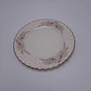 Syracuse China Elizabeth Floral Platinum Gilt Scalloped Bread Butter Plate
